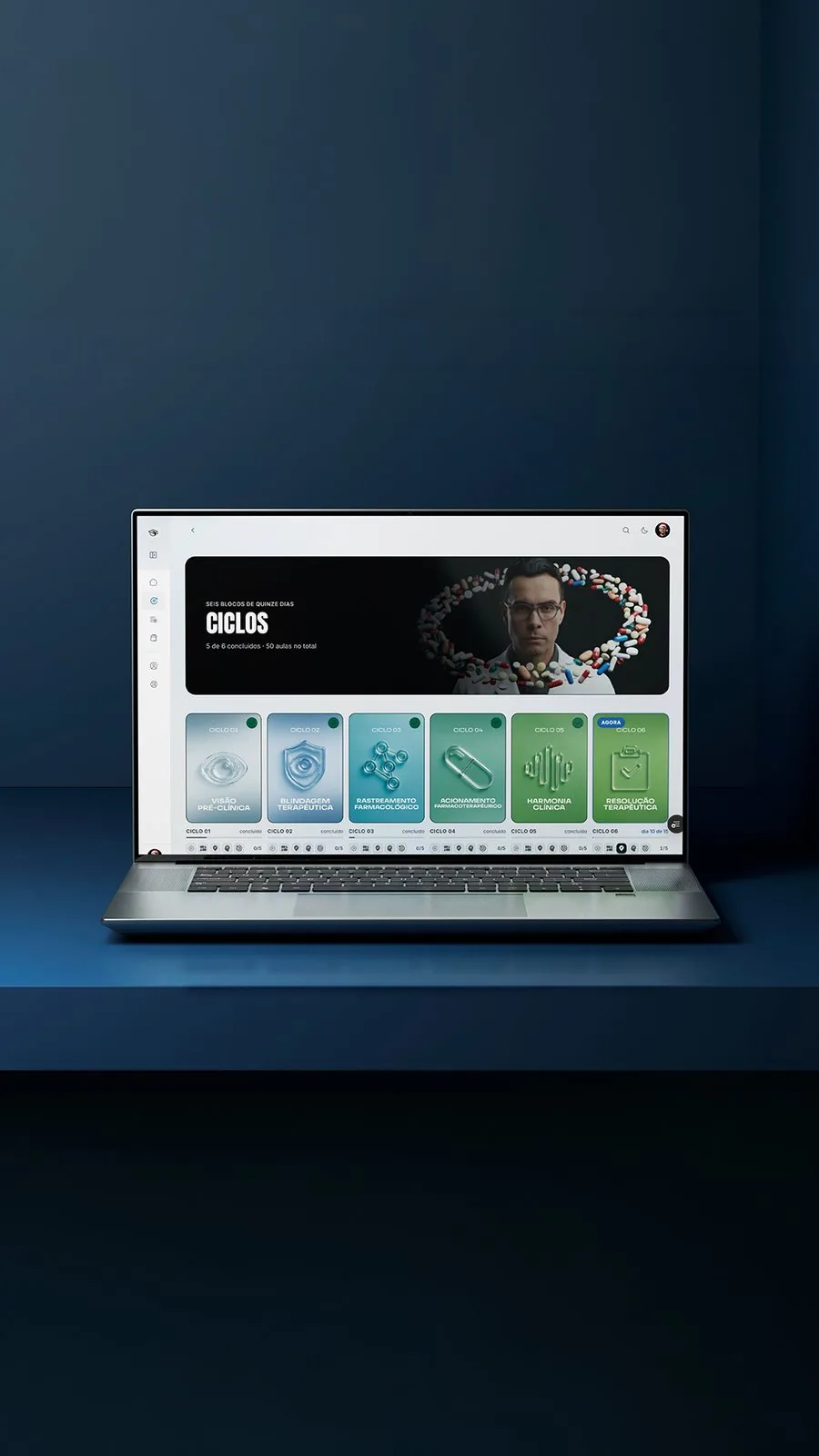 A plataforma da Formação em um notebook