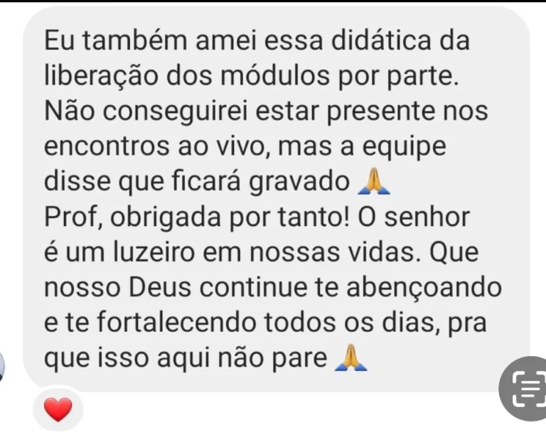 Depoimento de aluno de edição anterior