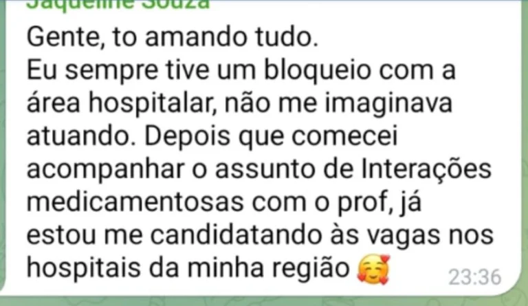 Depoimento de aluno de edição anterior